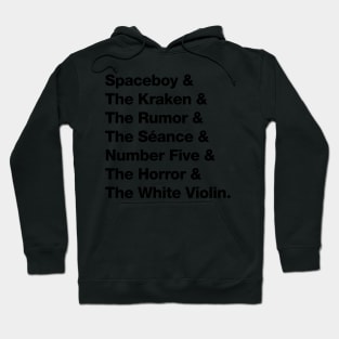 The Umbrella Academy Character Names Version 2 - Black Hoodie